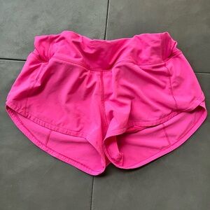 Lululemon Pink Speedups - low rise 2.5 inches